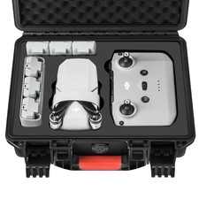 Drone Case for DJI Mini 4K: Waterproof Hard Travel Cases with Custom Black