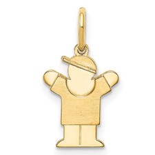 14k Yellow Gold Mini Boy Love Charm Pendant