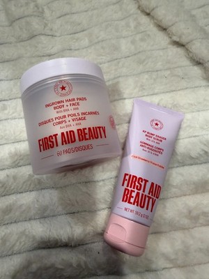 First Aid Beauty Ingrown Hair Pads Body + Face KP Bump Eraser Body Scrub Duo