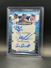 Strawberry Gooden Dykstra Triple Auto 2024 Leaf Sports Heroes 3/6 New York Mets