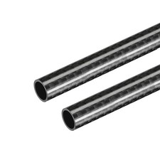 Fibra Carbonio Tubo Rotondo 12x10x500mm 3K Superficie Lucida Avvolta Rotolo 2Pz