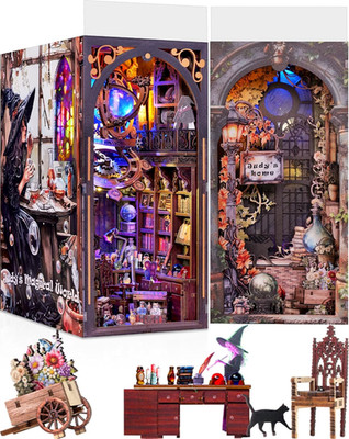 DIY Miniature Book Nook Kit - Enchanting 3D Wooden Dollhouse Decor Gift