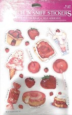Vintage Package 1983 2 Hallmark Scratch N Sniff Sticker Sheets Strawberry