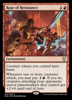 x1 Roar of Resistance R MTG Commander: Phyrexia: All Will Be One M/NM, English