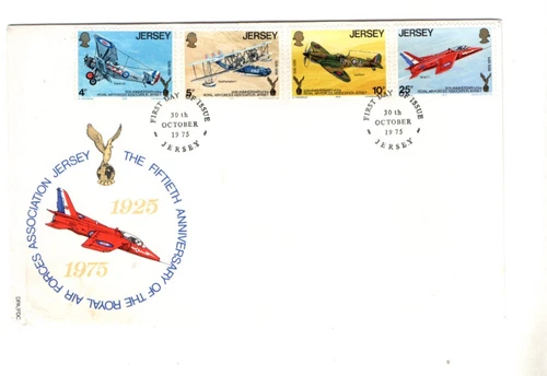 1976 JERSEY - R.A.F.A. GOLDEN JUBILEE FDC FROM COLLECTION K23