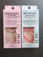 Ioni Mattifying Powder + Highlight Powder  Collection, Set Of 2