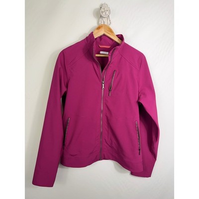 Marmot Womens Softshell Full Zip Jacket Magenta Pink Stretch Athletic Large
