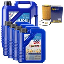 Motoröl Set High Tech 5W-40 LIQUI MOLY 9 Liter + Ölfilter für Nissan Interstar