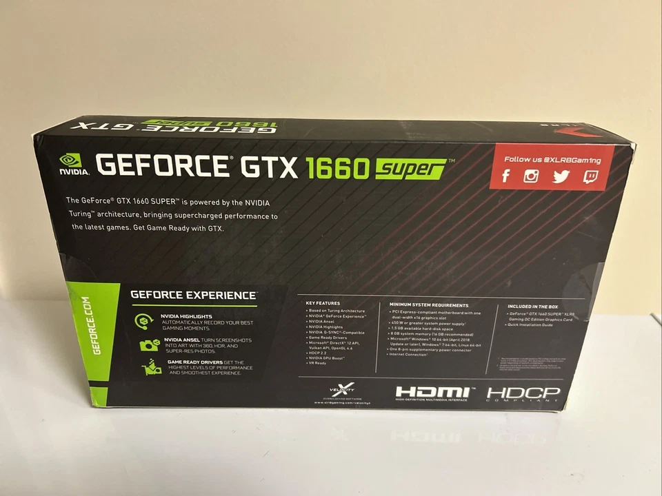 PNY NVIDIA GeForce GTX 1660 4GB GDDR6 Graphics Card (VCG16606SSFPPBO) NEW - Image 4 of 4