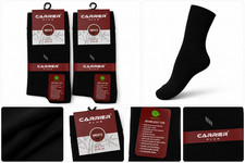6 Pairs Black Carrier Plus Mens Bamboo Dress ...
