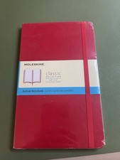 Classic Notebook, Soft Cover, Large 5" x 8.25" Dotted, Red, 192 pages