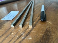 Lot of 3, 1/4" square Brass Bar x 12" long