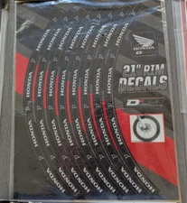 D'Cor HONDA Logo 21" Front Rim Motocross Decal Sticker Sheet 12mil 40-80-200 NEW