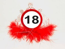 Traffic Sign 18th Tiara with Feathers