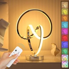 Modern Table Lamps, Dimmable Spiral LED Lamp with Memory Function, Touch  Remot