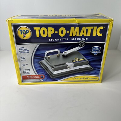 T.O.P. Top-O-Matic Cigarette Rolling Machine NEW IN BOX King Size & 100 MM Duty