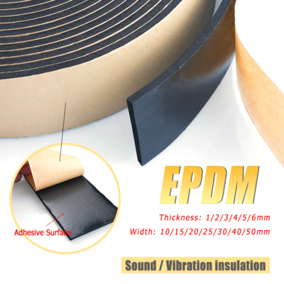 10Meter Neoprene Self Adhesive Backed Foam Sponge Strip Sticky Sealing Tape EPDM