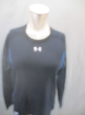 Under Armour BASE 2.0 Size L Boys Black Crew Neck Long Sleeve Athletic Top 584