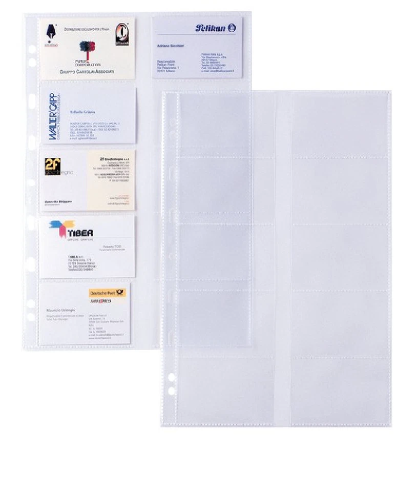 CF. 10 BUSTE ARCHIVIO SCHEDE TELEFONICHE CON 10 TASCHE RESISTENTI 662131