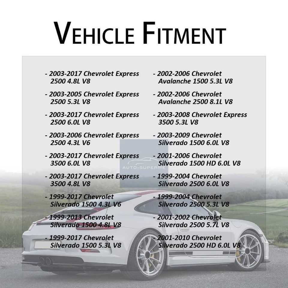 Комплект заклинателя/прогиба переднего верхнего выравнивания 2x подходит для Chevrolet Tahoe 5,3 л 2000-2017 - Изображение 2 из 4