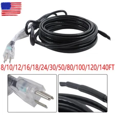 8-140 FT Heat Tape For Water Pipes Heating Cable For Pipe Freeze Protection 120V