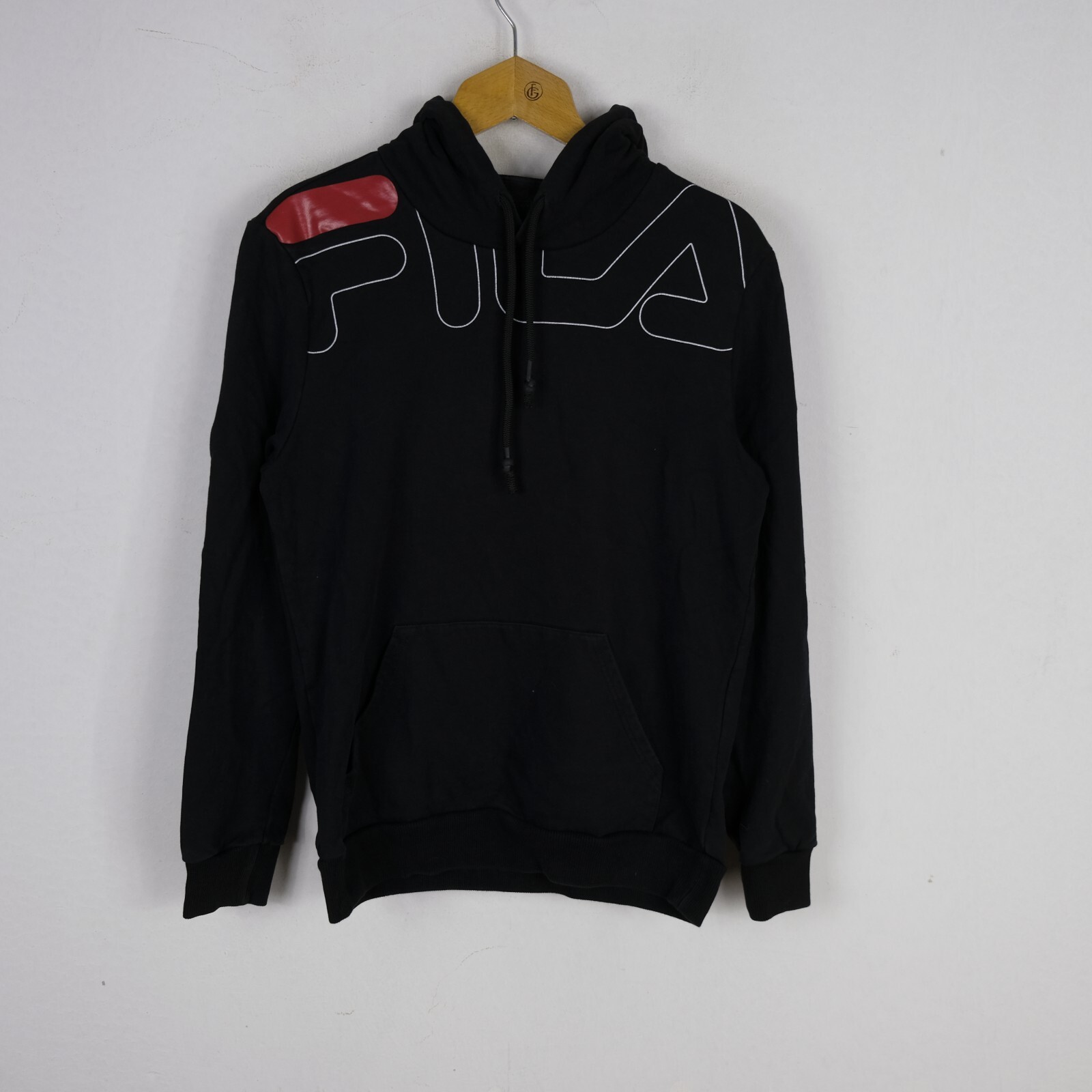 Felpa Fila X Intimissimi Donna Taglia M Cotone Nero Logo Hoodie Comodo Casual