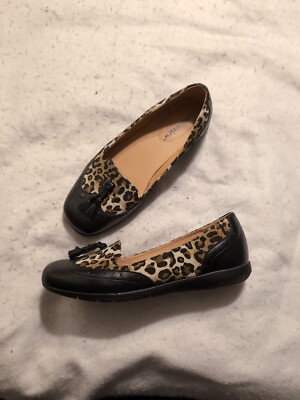 Comfortview Women s Aster Animal Print Slip On Flats Size 7W 36-2093-7