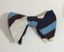 Vintage 1960  s Butterfly Bow Tie Clip on Royal Rust Resistant Multi Color