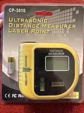 Ultrasonic Distance Measurer  .5M To 18M Laser Point New In Package