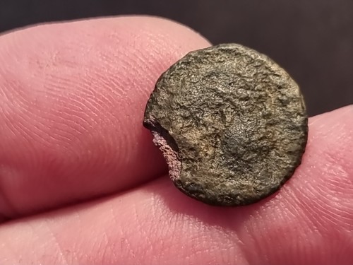 Roman bronze unresearched coin found in Yorkshire, Britain uncleaned con. LA96r