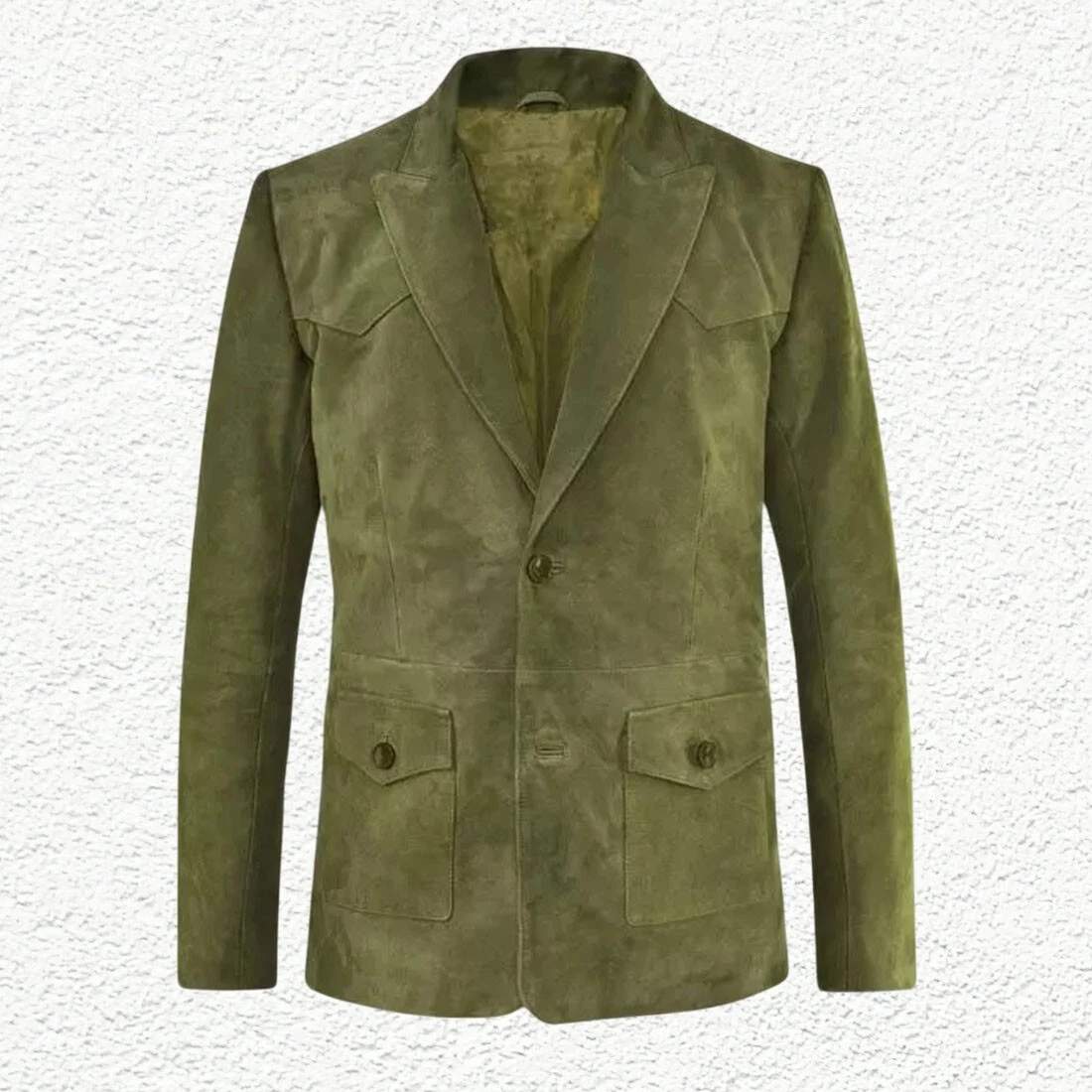 Mens Brand New Two Button Green Suede Leather Blazer
Opens in a new window or tab