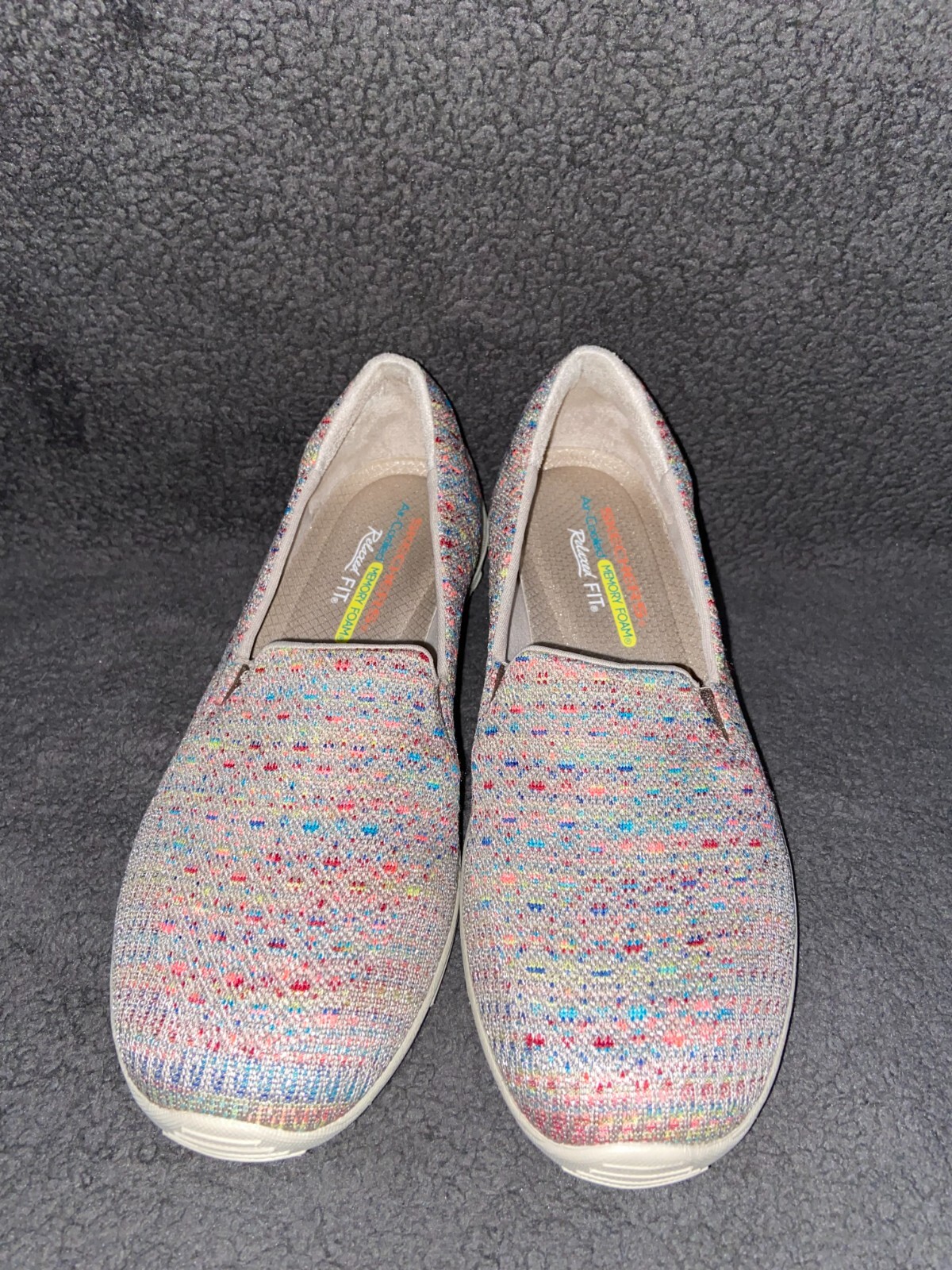 Skechers Relaxed Fit Air Cooled Memory Foam Slip On Multi Color 49291 Size 7.5