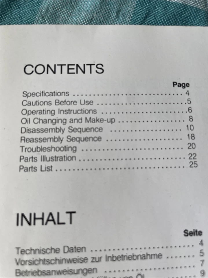 Multiquip HBC-16DI/19/25N cortador de vergalhão manual de instruções livro operação loja MQ - Imagem 2 de 4
