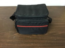 :- Vintage Black Camera Bag with Red Stripe Style BL-1900 :- 