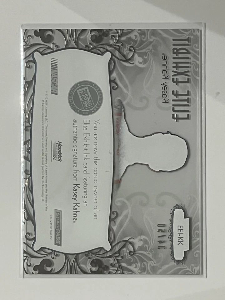 Kasey Kahne /50 Elite Exhibit Auto EEI-KK 2012 Press Pass Showcase NASCAR RACING - Image 2 of 2