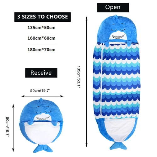 130cm Kids Sleeping Bag Lazy Warm Thermal Boys Girls Sleep Sack Home Blanket - Picture 36 of 36