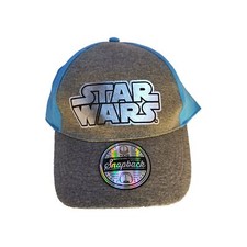 Disney Star Wars Kids Snapback Hat Adjustable Blue Grey Childrens Baseball Cap
