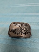 Remington Arms Company "First In The Field" Belt Buckle 1980 Canada Goose VTG