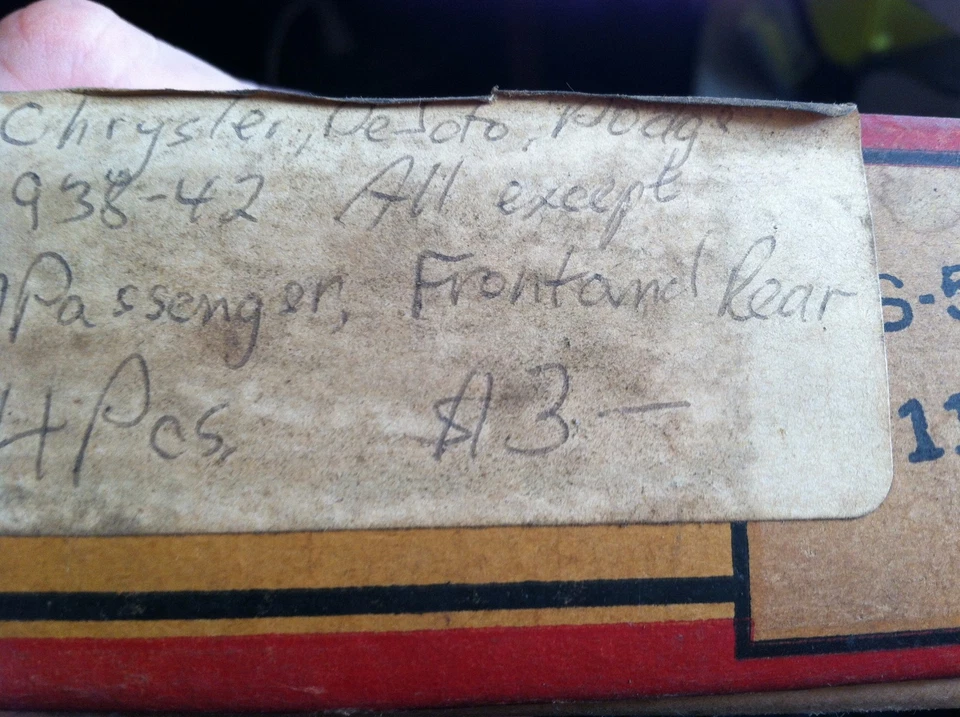 ¡¡¡¡STOP!!!! JUEGO FORRO FRENO STOPRITE -- 1938-42 Chrysler DeSoto Dodge Foto 4 de 4