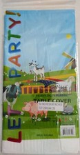 Cubierta de mesa de granja decoración adultos y niños fiesta de cumpleaños animales de granja eventos