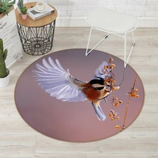 3D Bird Eating Fruit O1518 Animal Non Slip Rug Mat Elegant Photo Carpet Fay