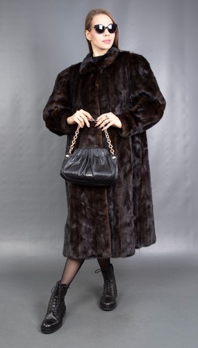 12776 GORGEOUS REAL MINK COAT LUXURY FUR VERY LONG BEAUTIFUL LOOK SIZE 2XL - Picture 4 of 18