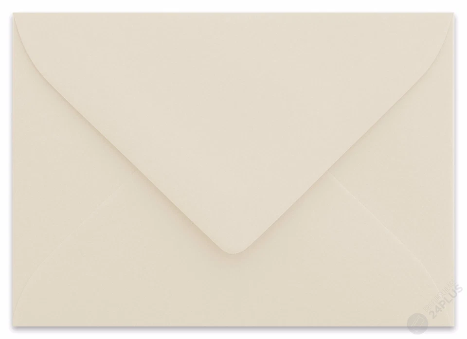 BRIEFUMSCHLÄGE24PLUS 25x Briefumschläge mit Haftstreifen - Zart Creme - (DIN B6 - 17,6 x 12 cm)