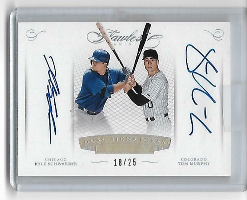 Kyle Schwarber 2016 Flawless Dual RC On Card Auto 18/25 Autograph "JERSEY #" 1/1