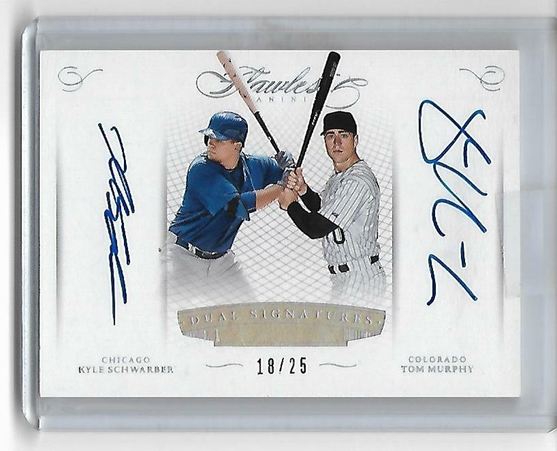 Kyle Schwarber 2016 Flawless Dual RC On Card Auto 18/25 Autograph "JERSEY #" 1/1