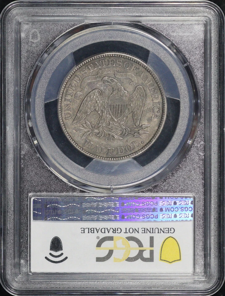 1875-CC Seated Liberty Half Dollar PCGS AU Details Cleaned - Image 2 of 2