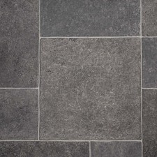 Vinyl Flooring Grey Antique Tile Effect Kitchen Bathroom Cushioned Lino