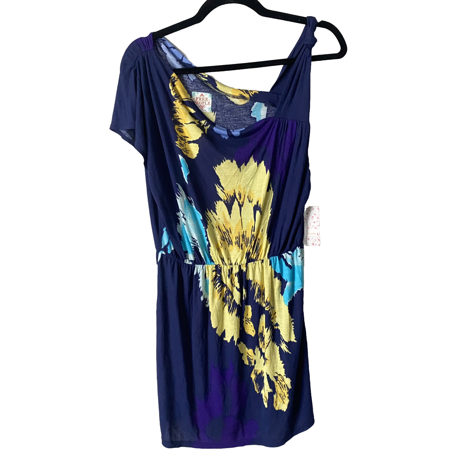 Free People Indigo Blue Floral Sleeveless Mini Dress Size Small S New With Tags