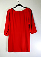 Tildon Women's Shift Mini Dress Red Size Small 3/4 Sleeves
