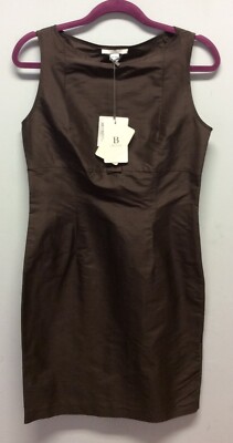 Brand New With Tags iBlues Brown Silk Shift Dress RRP £135.95